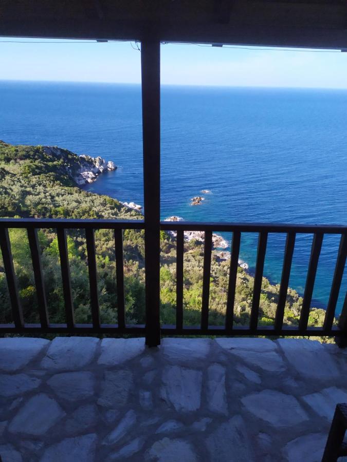 Triple Studio Room With The Most Beatifull View In Mylopotamos Tsagkarada Eksteriør billede